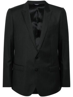 Vintage Y2K D&G Dolce and Gabanna black wool and silk blend blazer